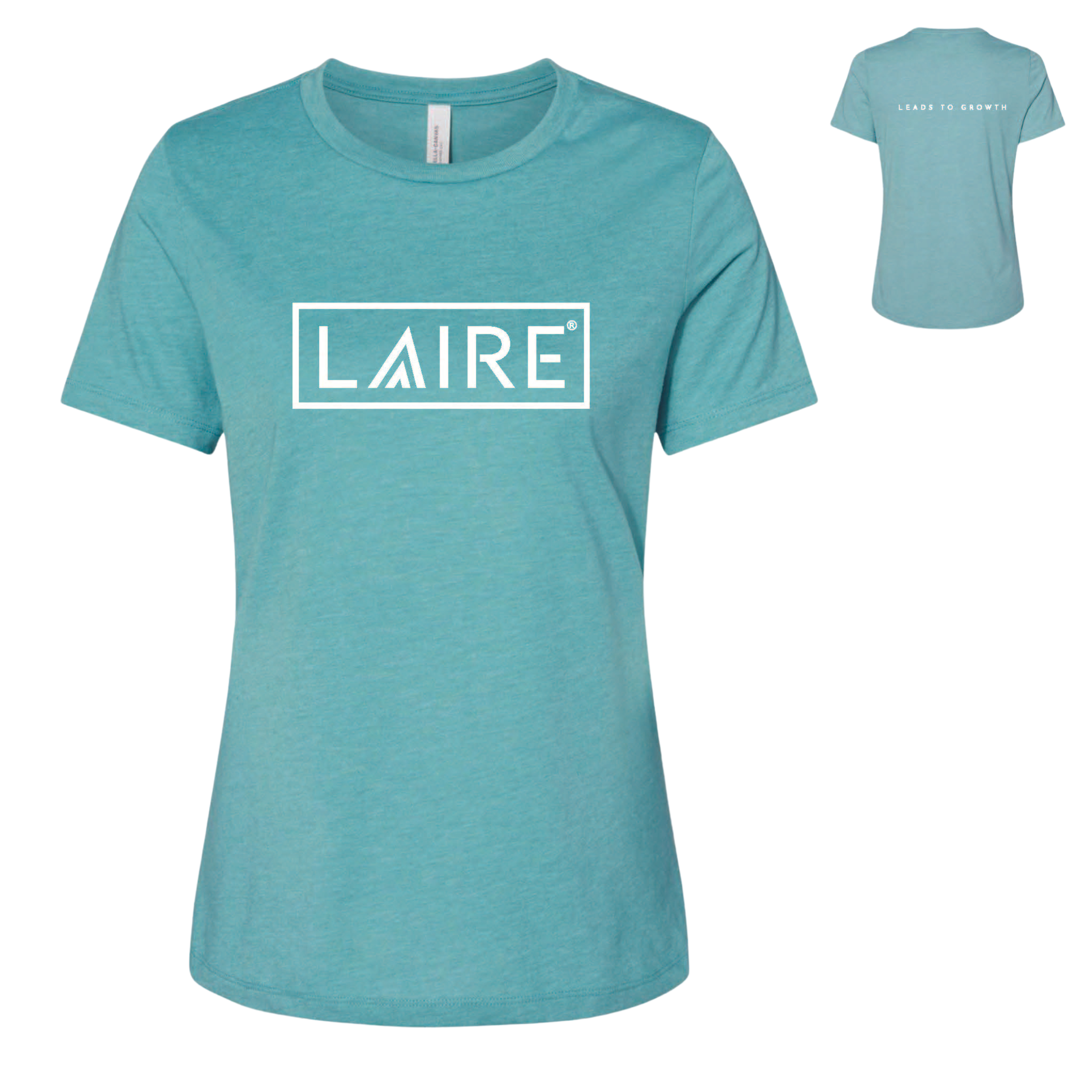 Super Soft Tri-Blend Women's Cut T-Shirt - Heather Blue Lagoon