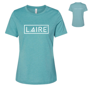 Super Soft Tri-Blend Women's Cut T-Shirt - Heather Blue Lagoon